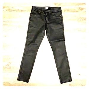 Black faux leather like pants/jeans